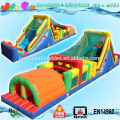 outdoor playground amusement park kids inflatable slide obstacle game